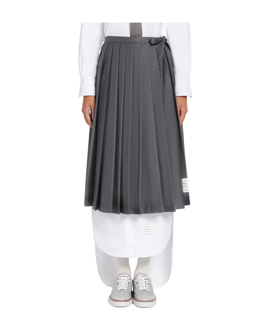 Pleated Midi Skirt