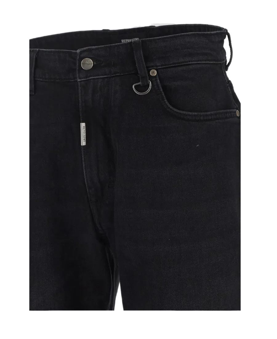 Black Logo Jeans Pants