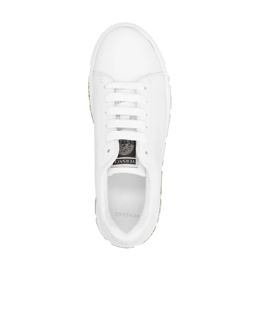 Versace Kids Round Toe Lace-Up Sneakers