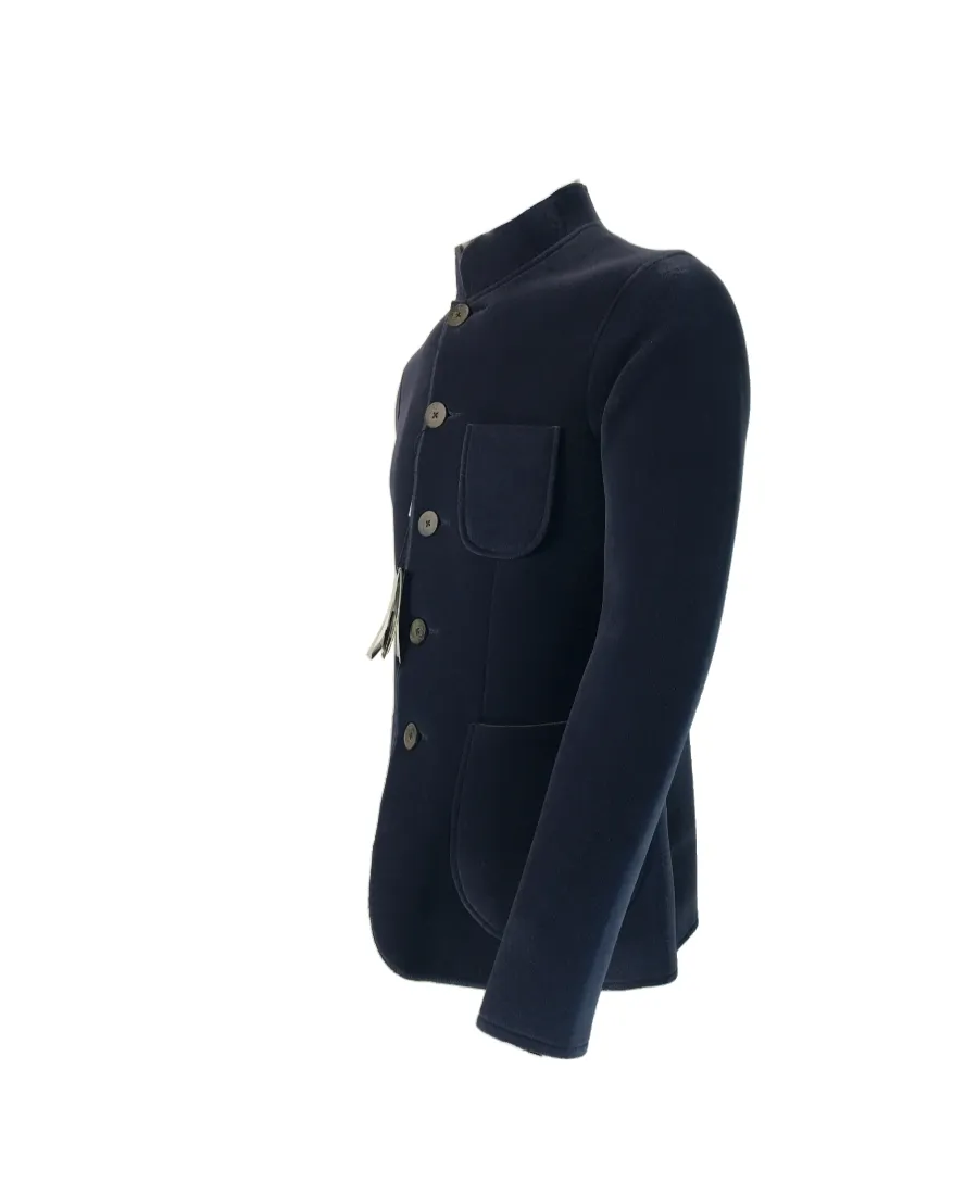 Logo Single-Breasted Collar Coat