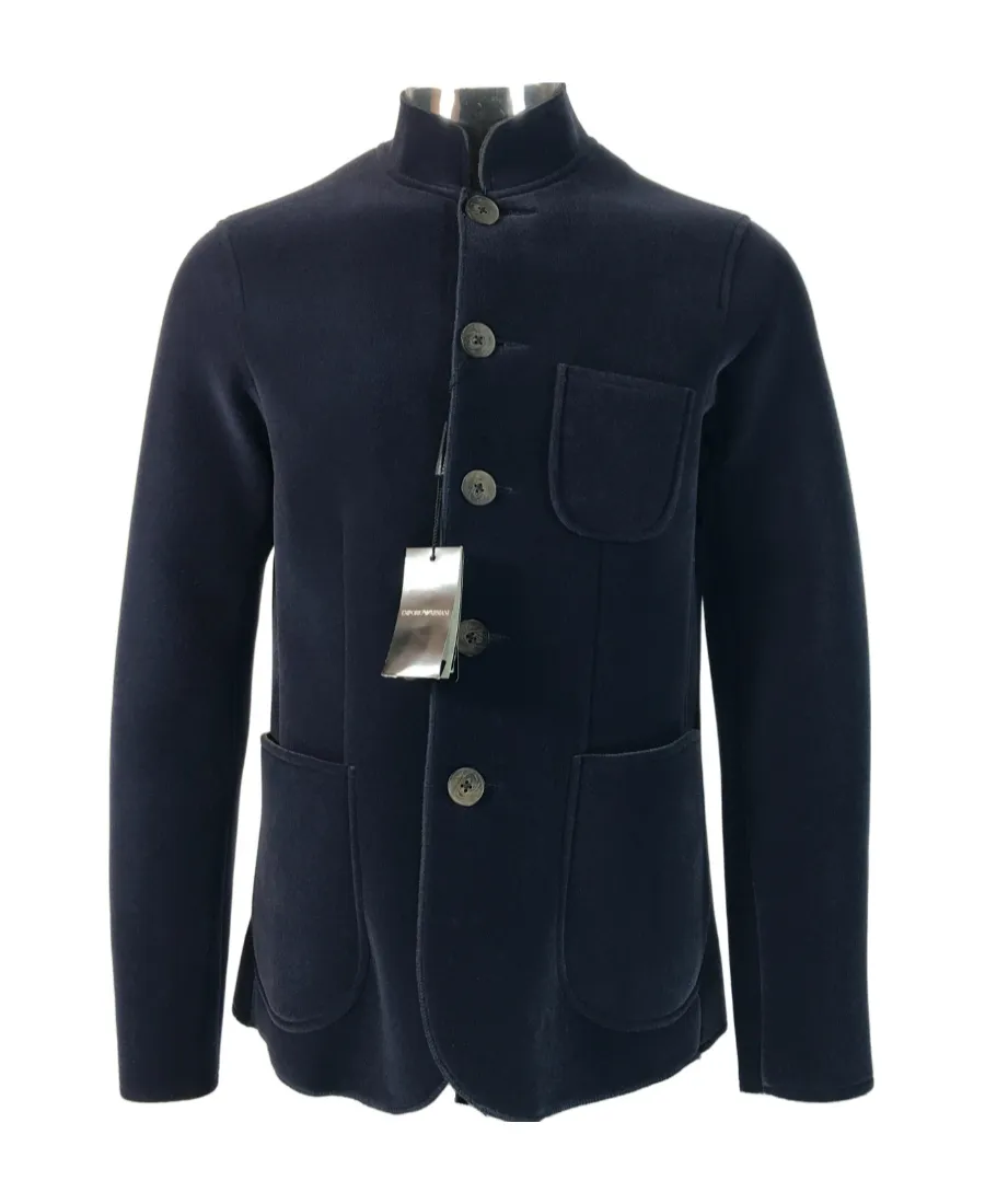 Logo Single-Breasted Collar Coat
