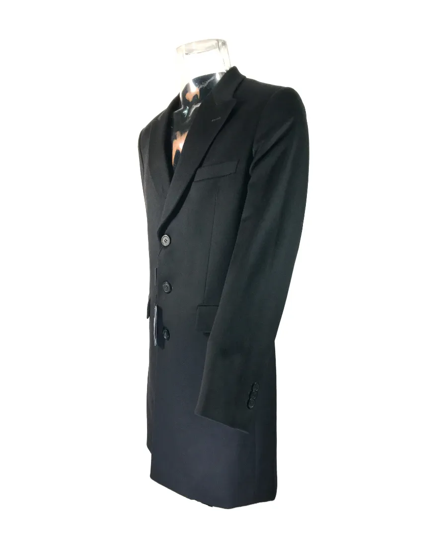 Single-Breasted Wool Coat