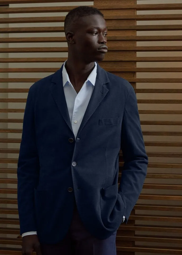 Sweater Single-Breasted Blazer