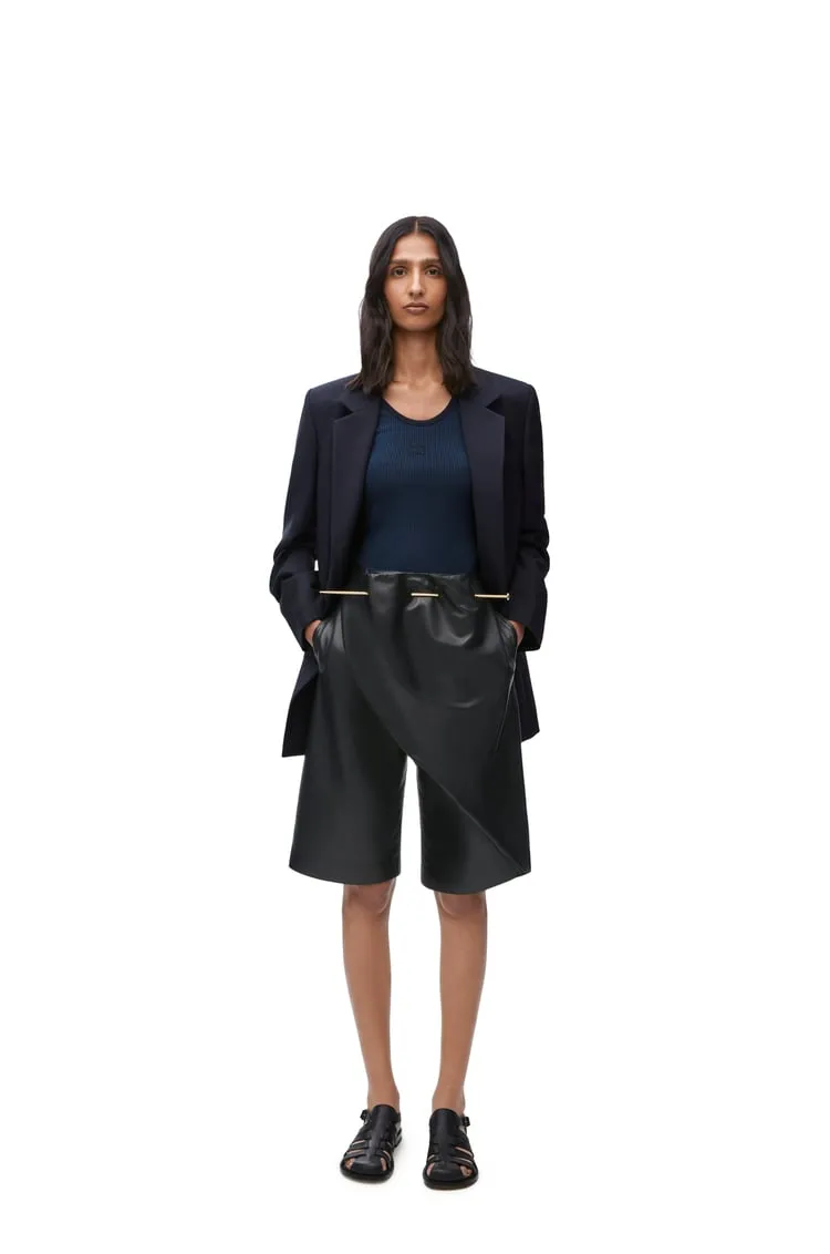 Pin Shorts In Nappa Lambskin