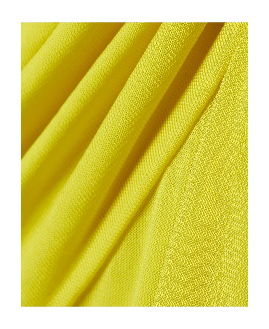 Shrink Pleated And Hanging Neck Extra-Long Dress
