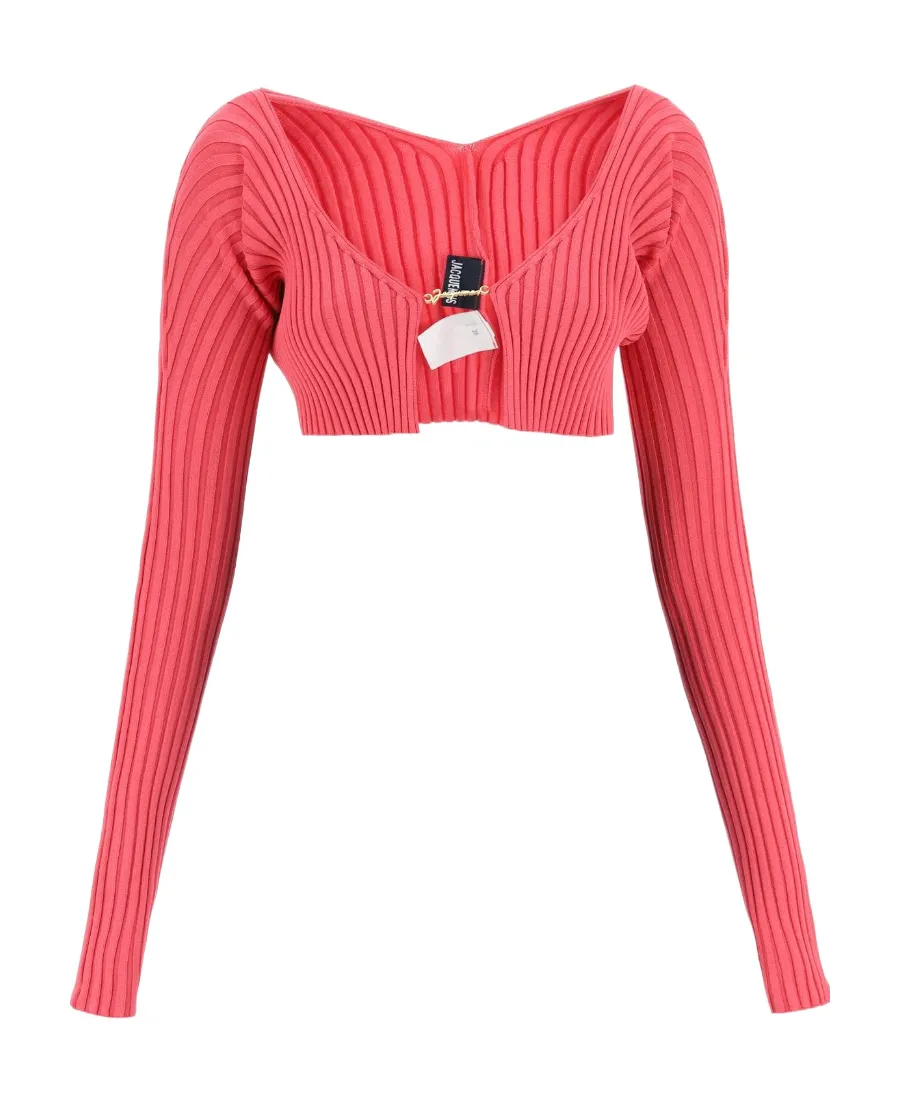 Pral Ribbed Cropped Cardigan