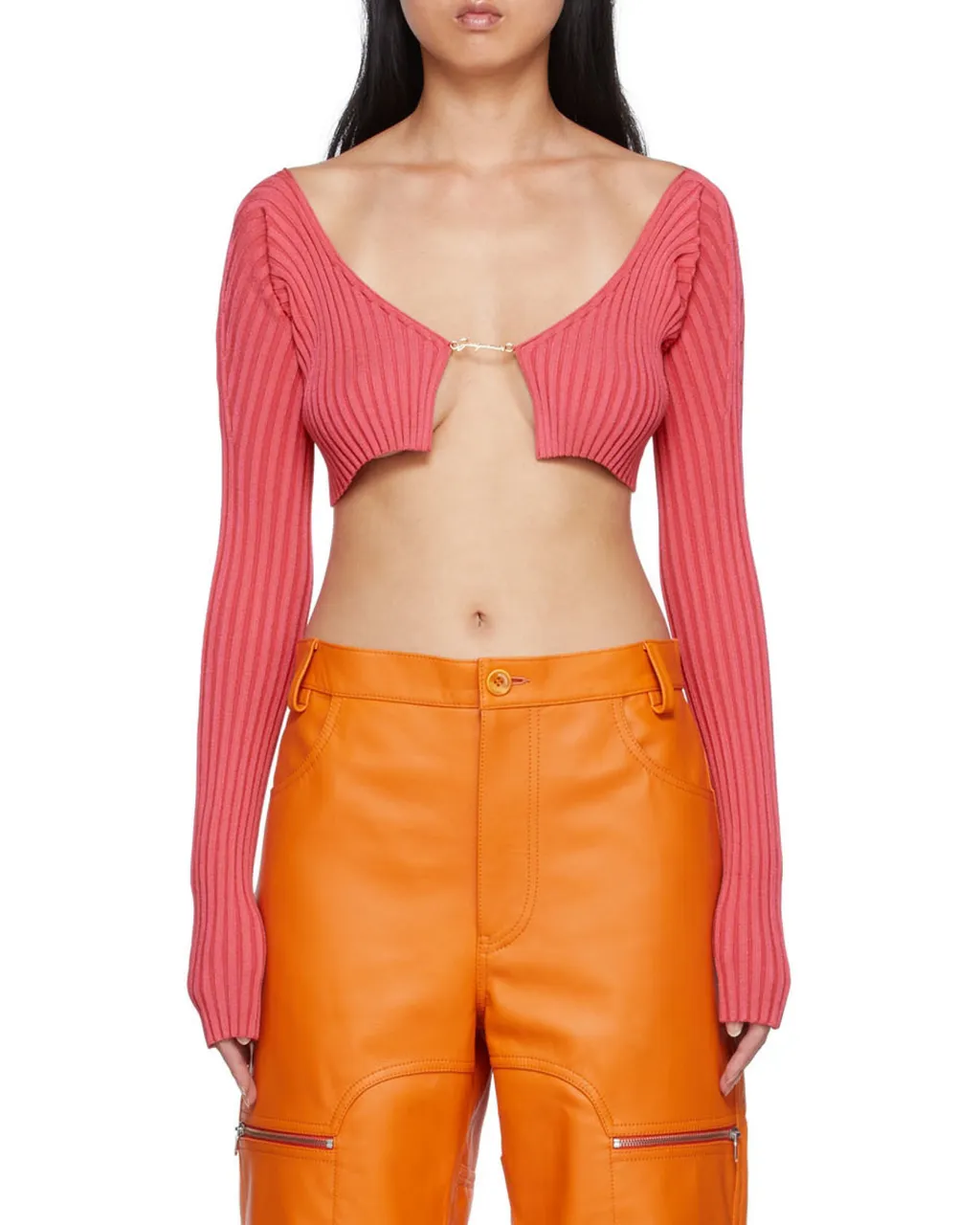 Pral Ribbed Cropped Cardigan