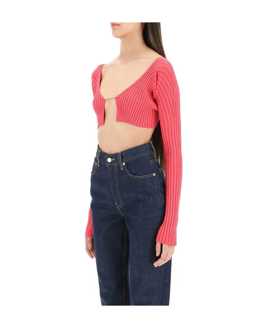 Pral Ribbed Cropped Cardigan