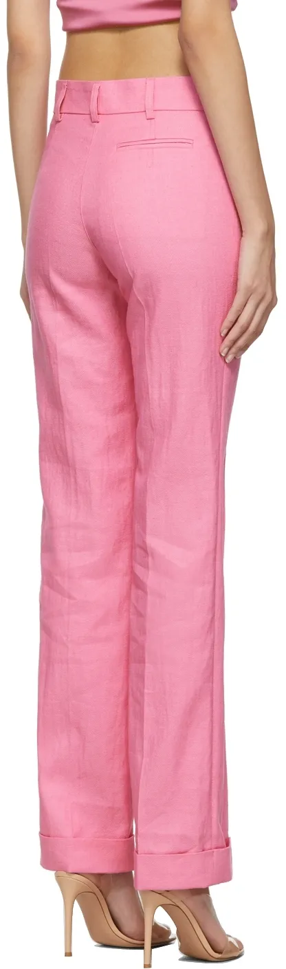 Button-Fastening Tailored Trousers