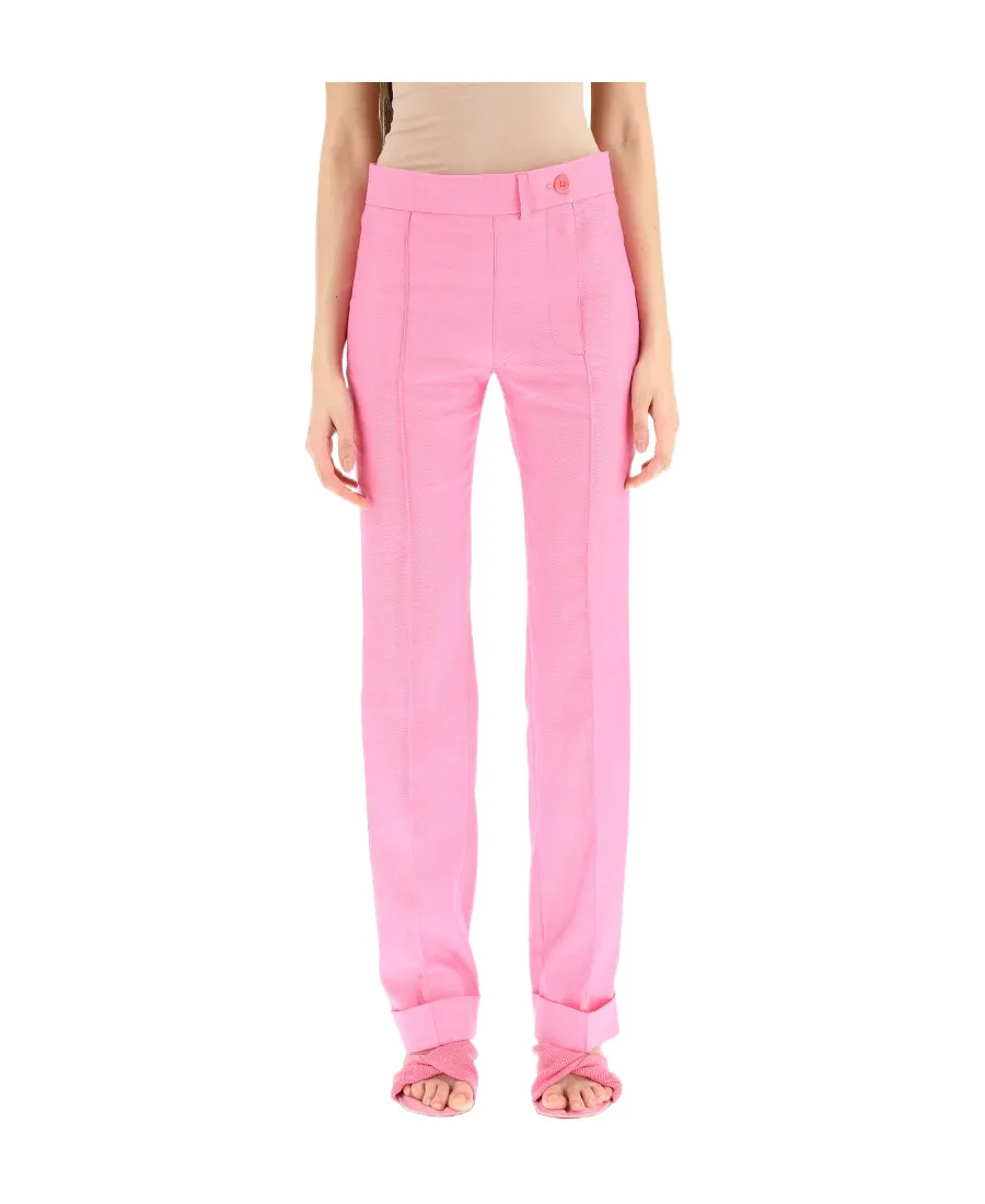 Button-Fastening Tailored Trousers