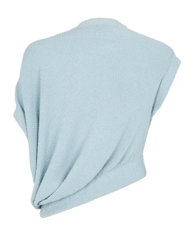 Fendi Asymmetric Hem Cape-Sleeved Crewneck Jumper