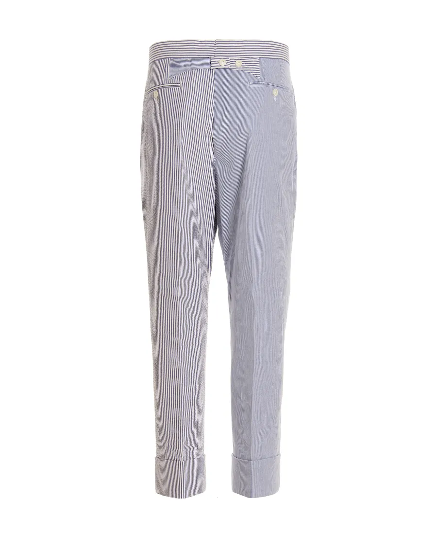 Thom Browne Striped Maxi Turn-Up Hem Pants