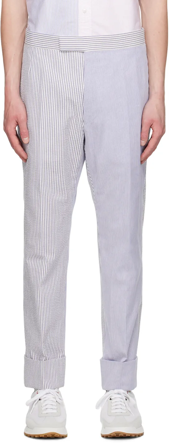 Thom Browne Striped Maxi Turn-Up Hem Pants