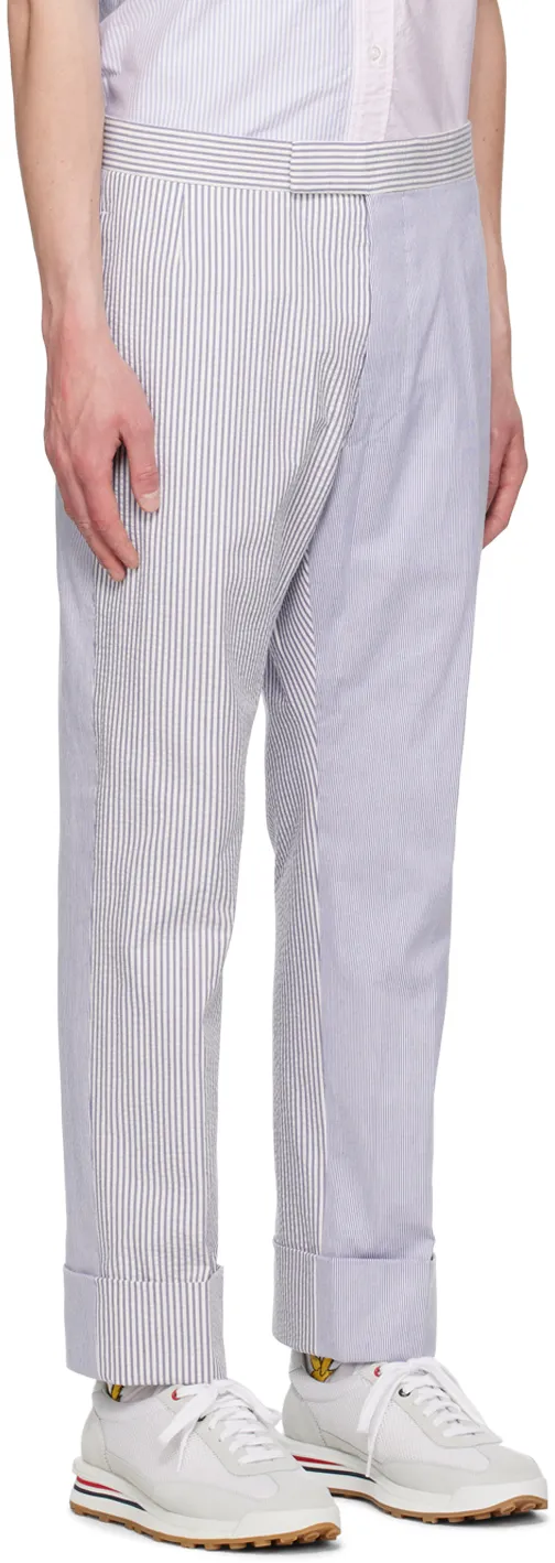 Thom Browne Striped Maxi Turn-Up Hem Pants