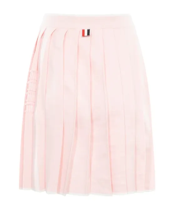 Thom Browne Asymmetric Hem Mini Pleated Skirt