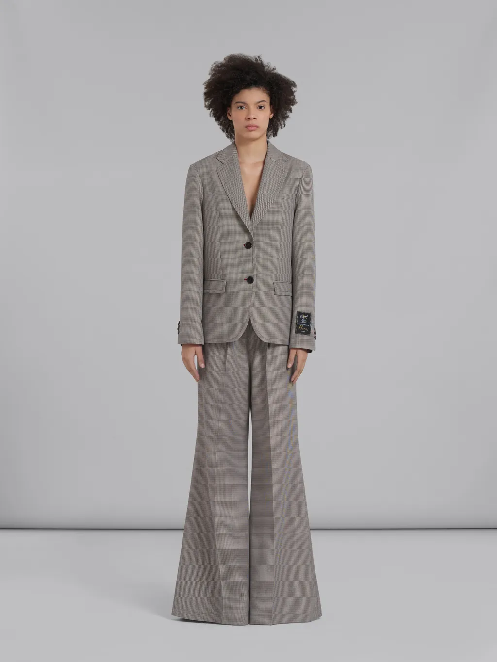 Marni Houndstooth Checked Single-Breasted Jacket