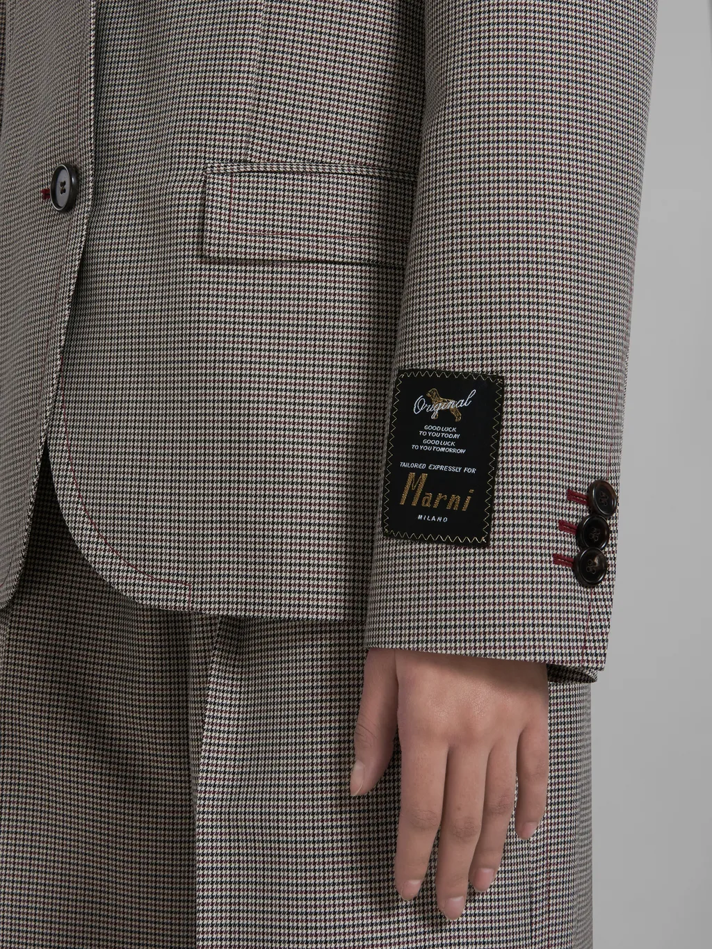 Marni Houndstooth Checked Single-Breasted Jacket