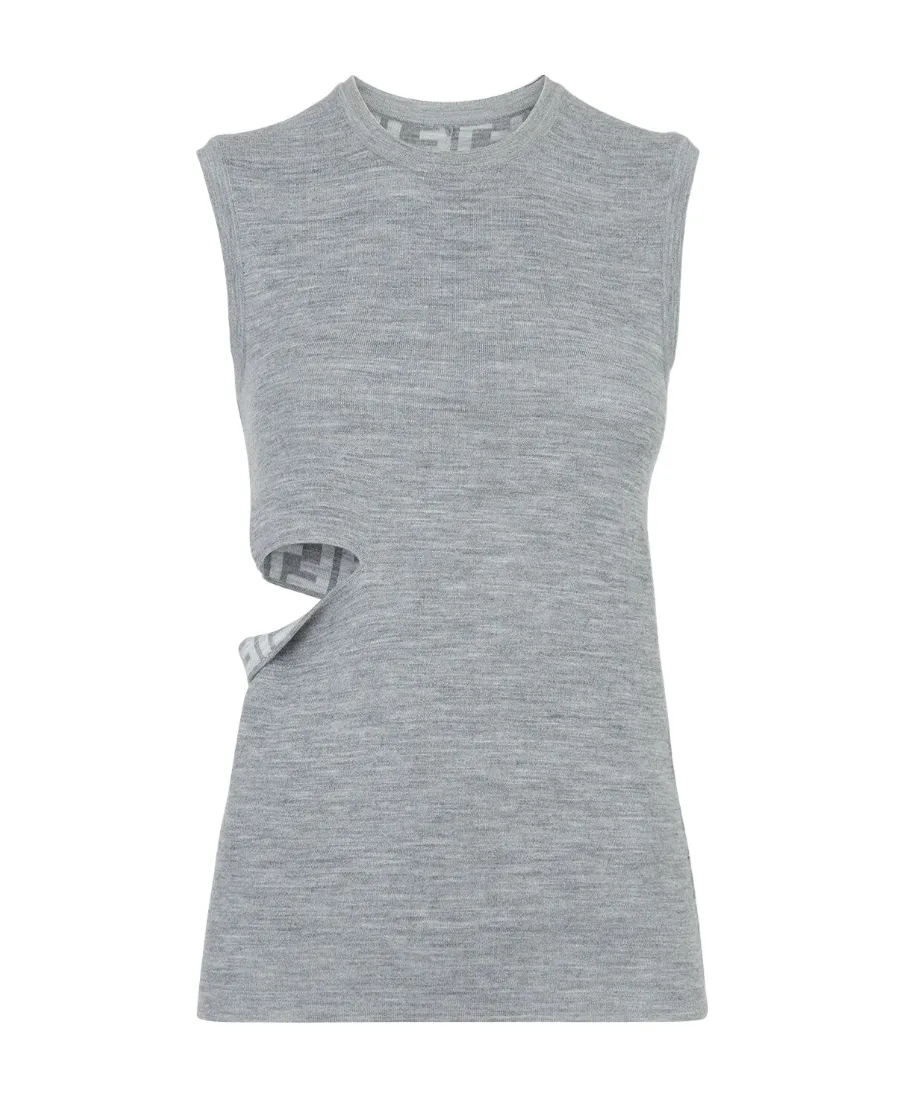 Fendi Sleeveless Reversible Knitted Top