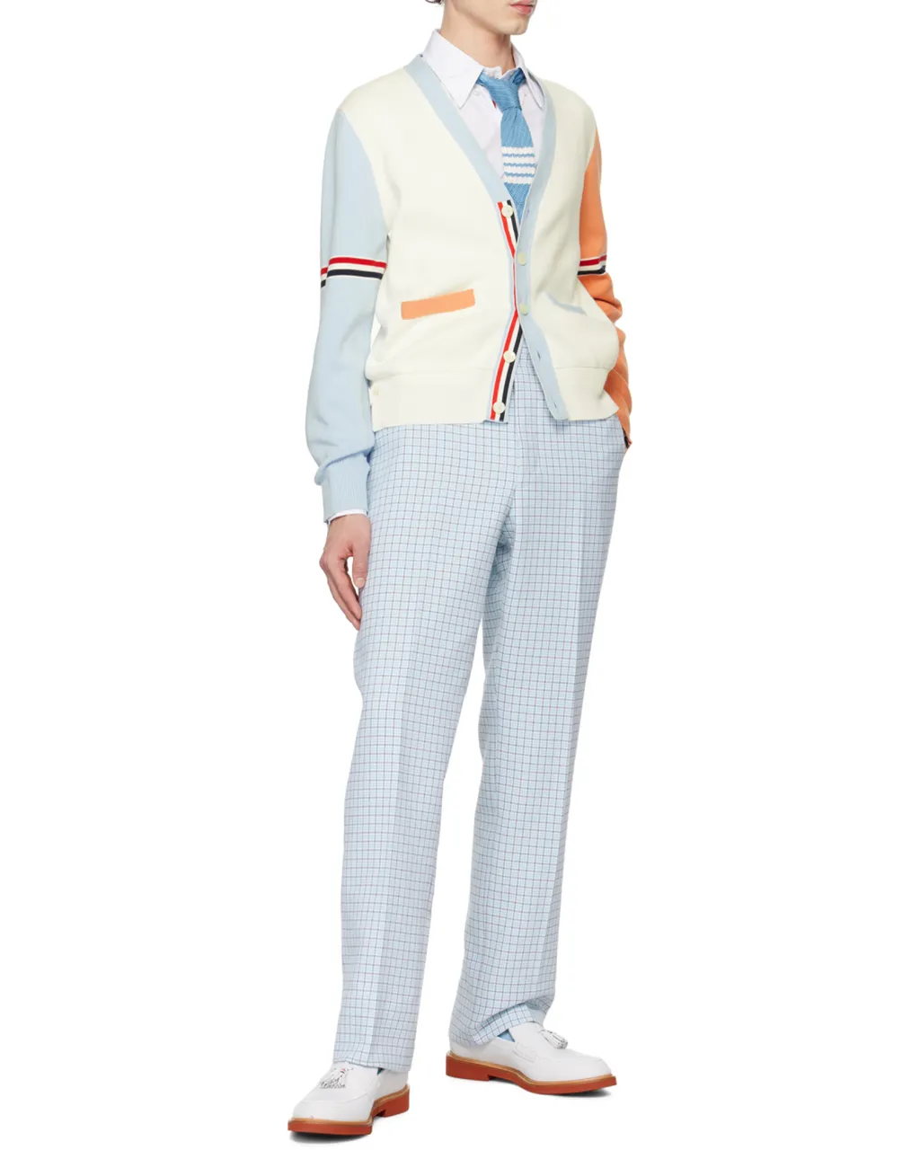 Thom Browne Color-Block Buttoned Cardigan