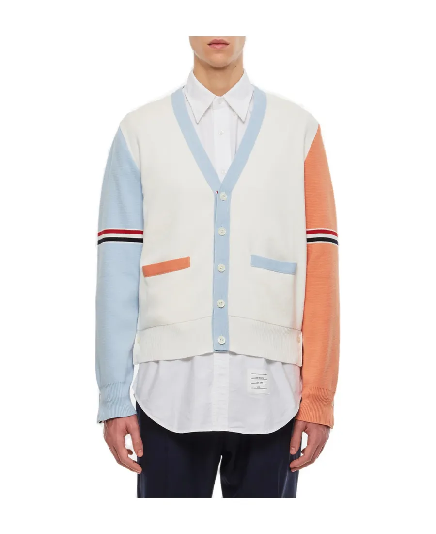 Thom Browne Color-Block Buttoned Cardigan