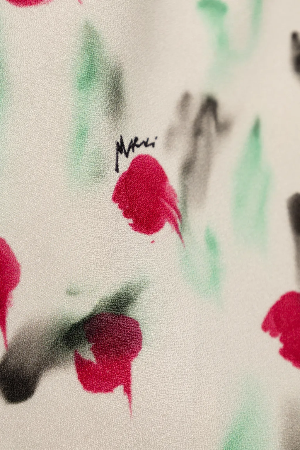 Marni Reverie Floral Printed Spaghetti Straps Midi Dress