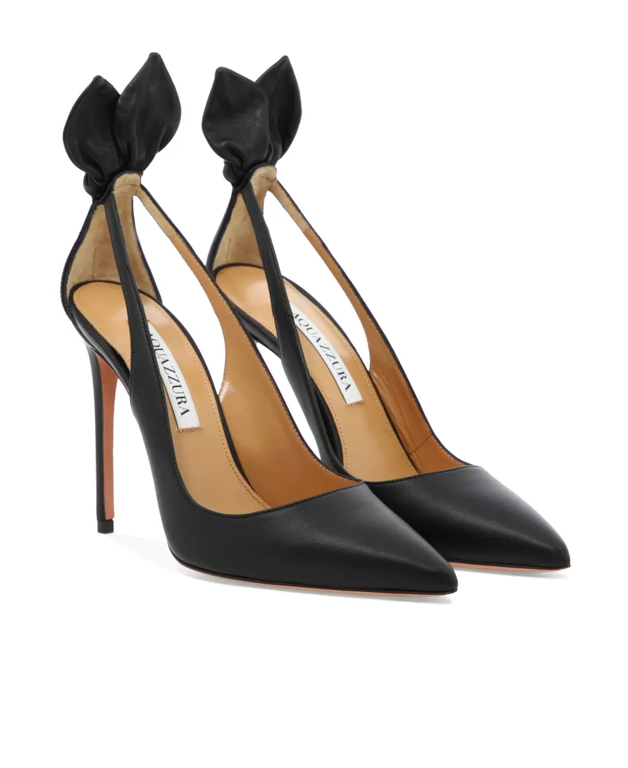 Aquazzura Pointed Toe Bow Tie Pumps