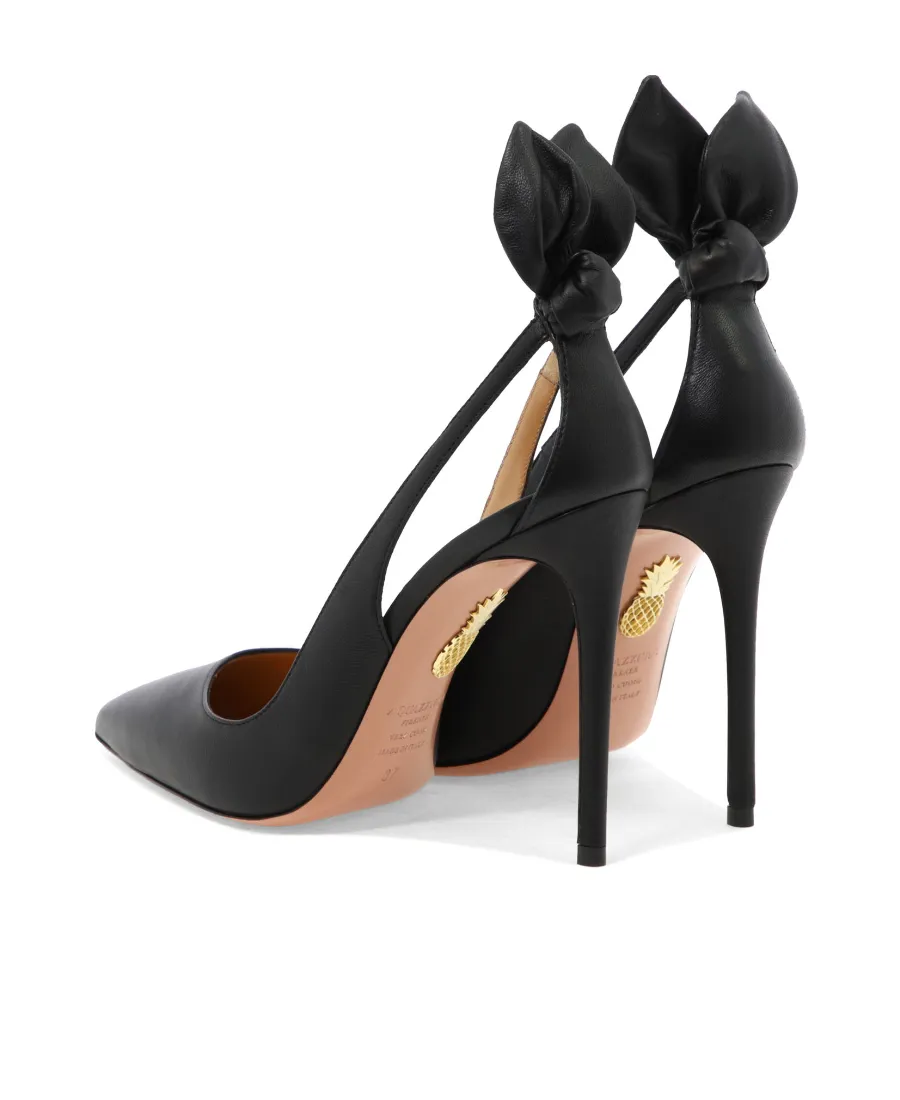 Aquazzura Pointed Toe Bow Tie Pumps