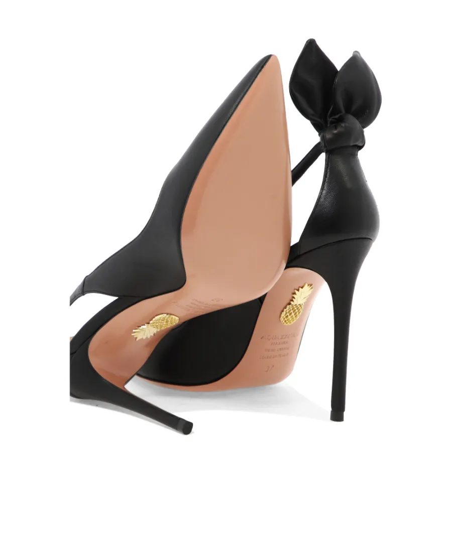 Aquazzura Pointed Toe Bow Tie Pumps