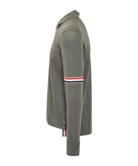 Thom Browne Rwb Stripe Buttoned Cardigan