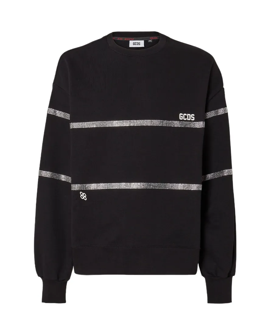 Gcds Bling Logo Printed Crewneck Sweatshirt