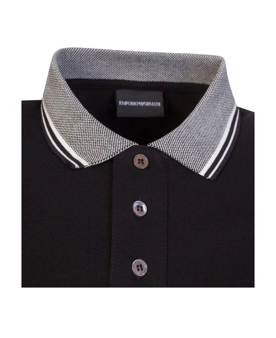 Emporio Armani Logo Embroidered Short-Sleeved Polo Shirt