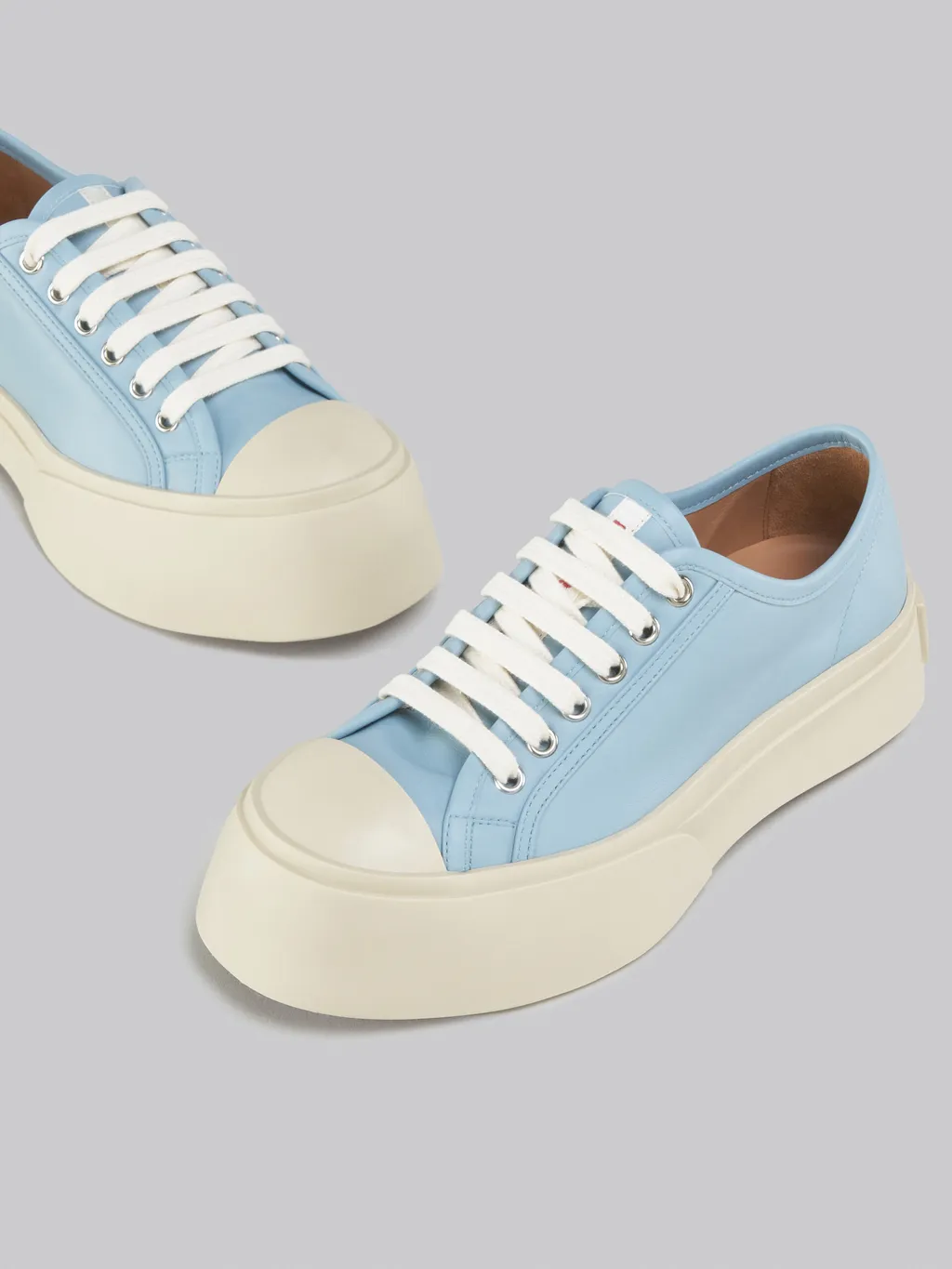Light Blue Nappa Leather Pablo Lace-Up Sneaker