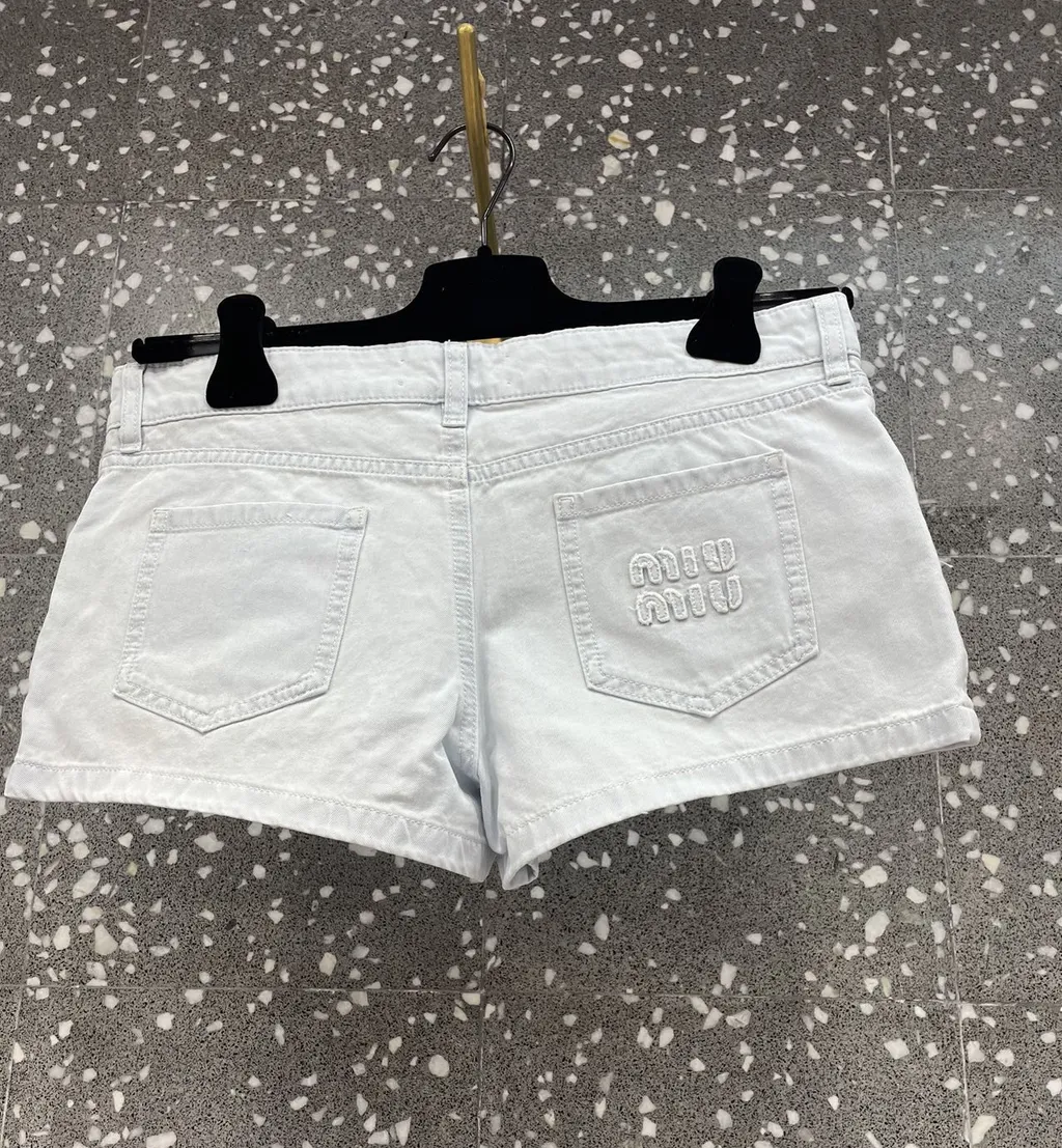 Logo Denim Shorts