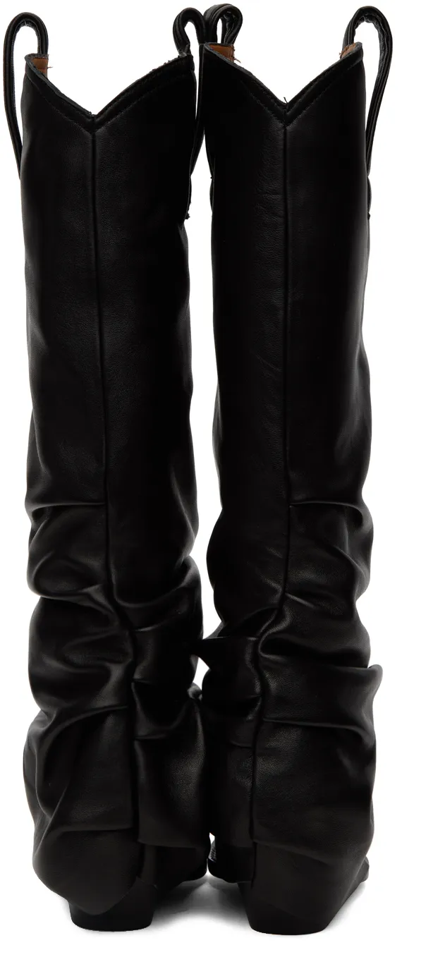 R13 Xx Knee Hgh Westrn Draped Boot