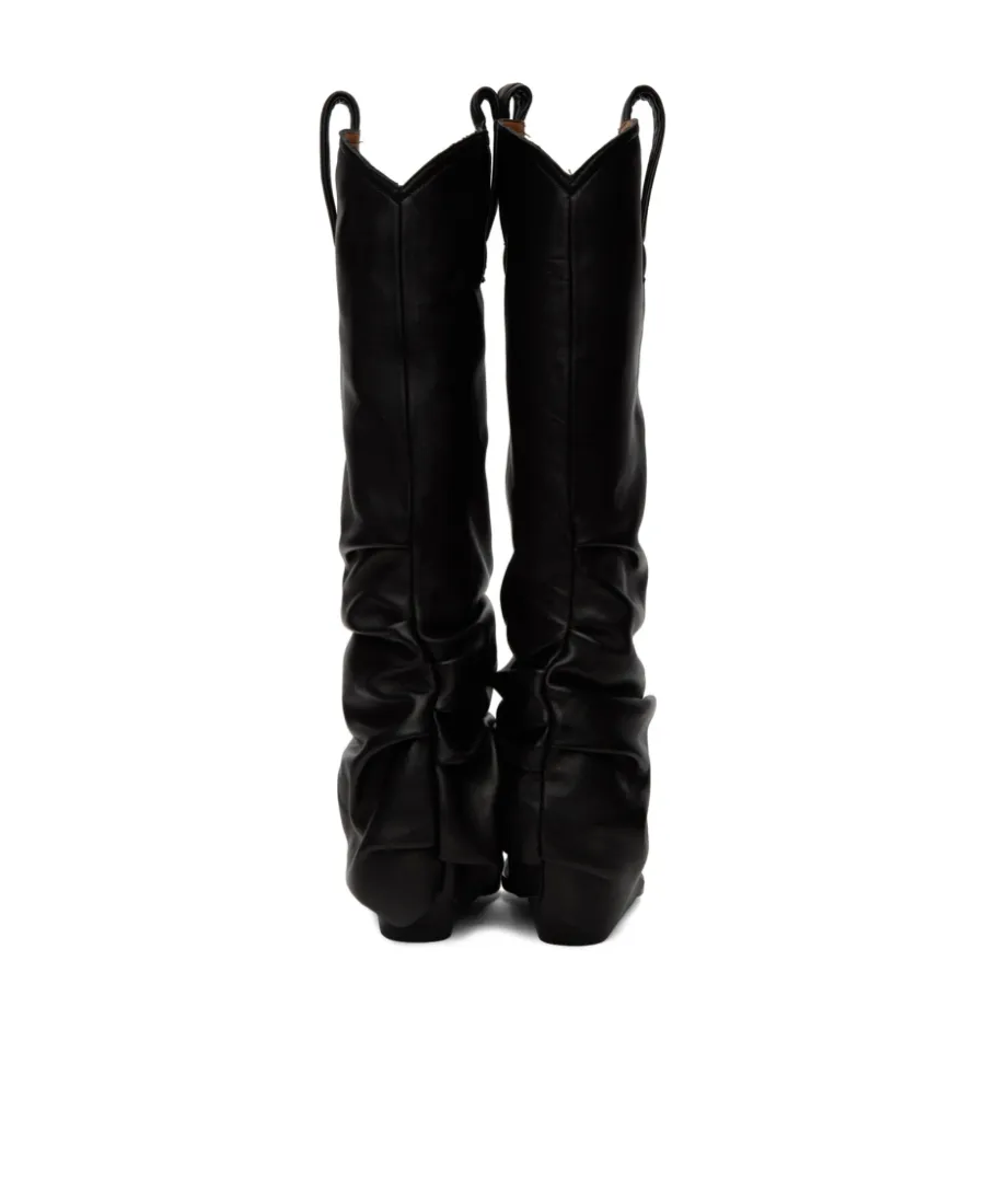 R13 Xx Knee Hgh Westrn Draped Boot