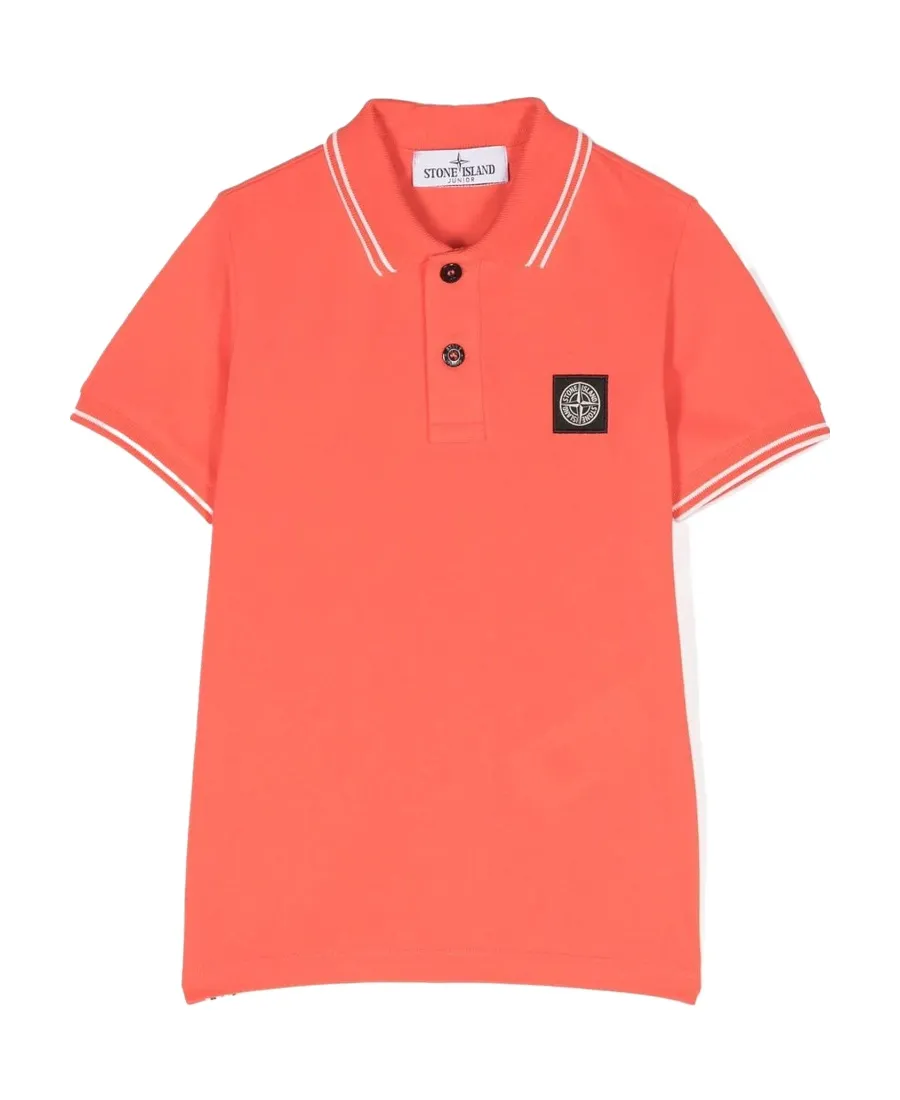Compass-Patch Tipped Polo Shirt