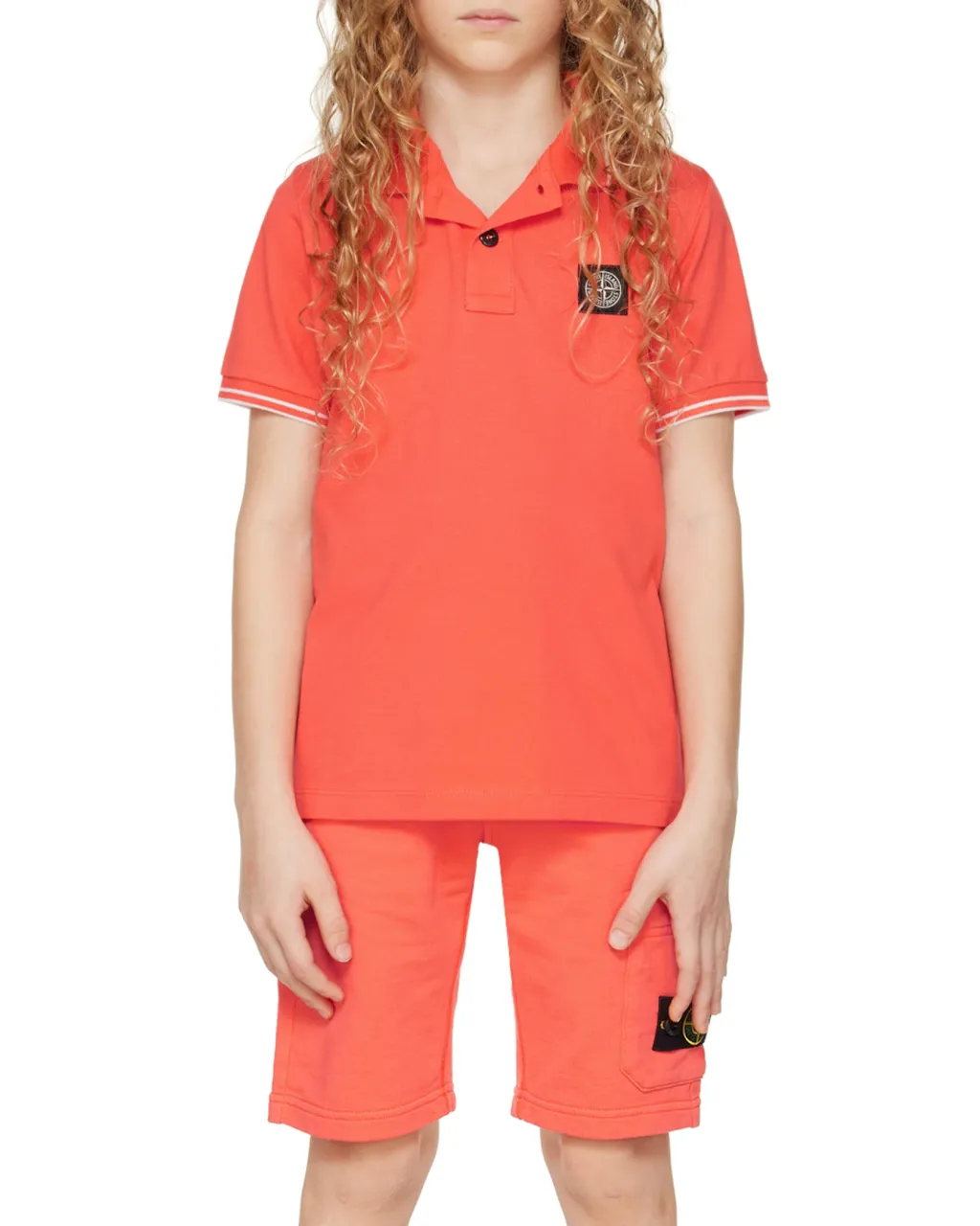 Compass-Patch Tipped Polo Shirt