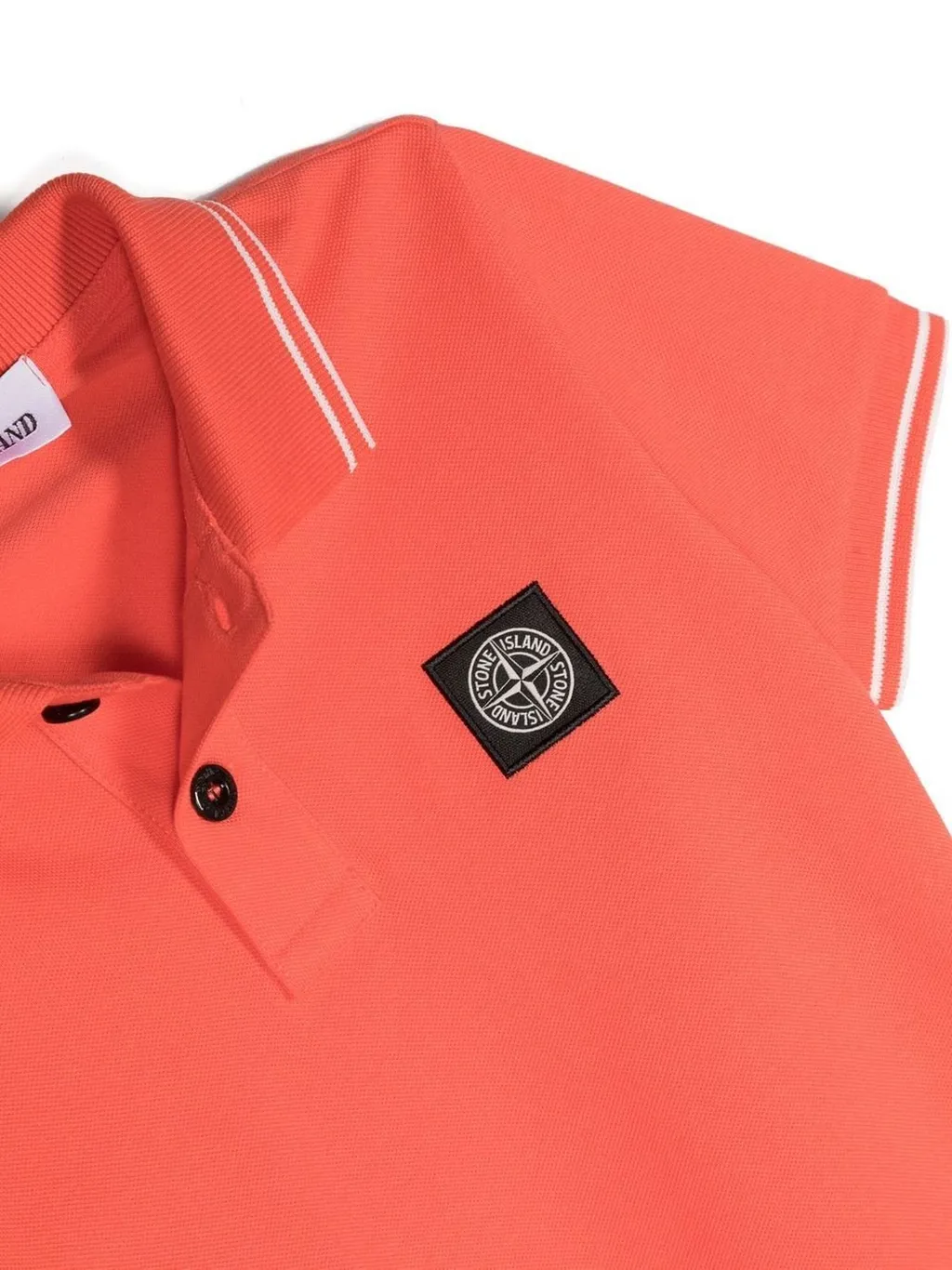 Compass-Patch Tipped Polo Shirt