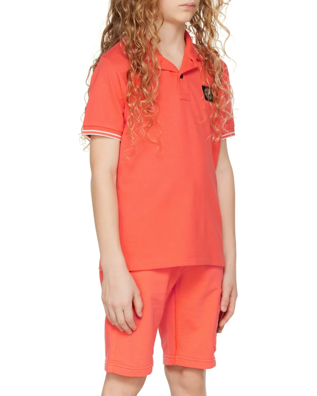 Compass-Patch Tipped Polo Shirt