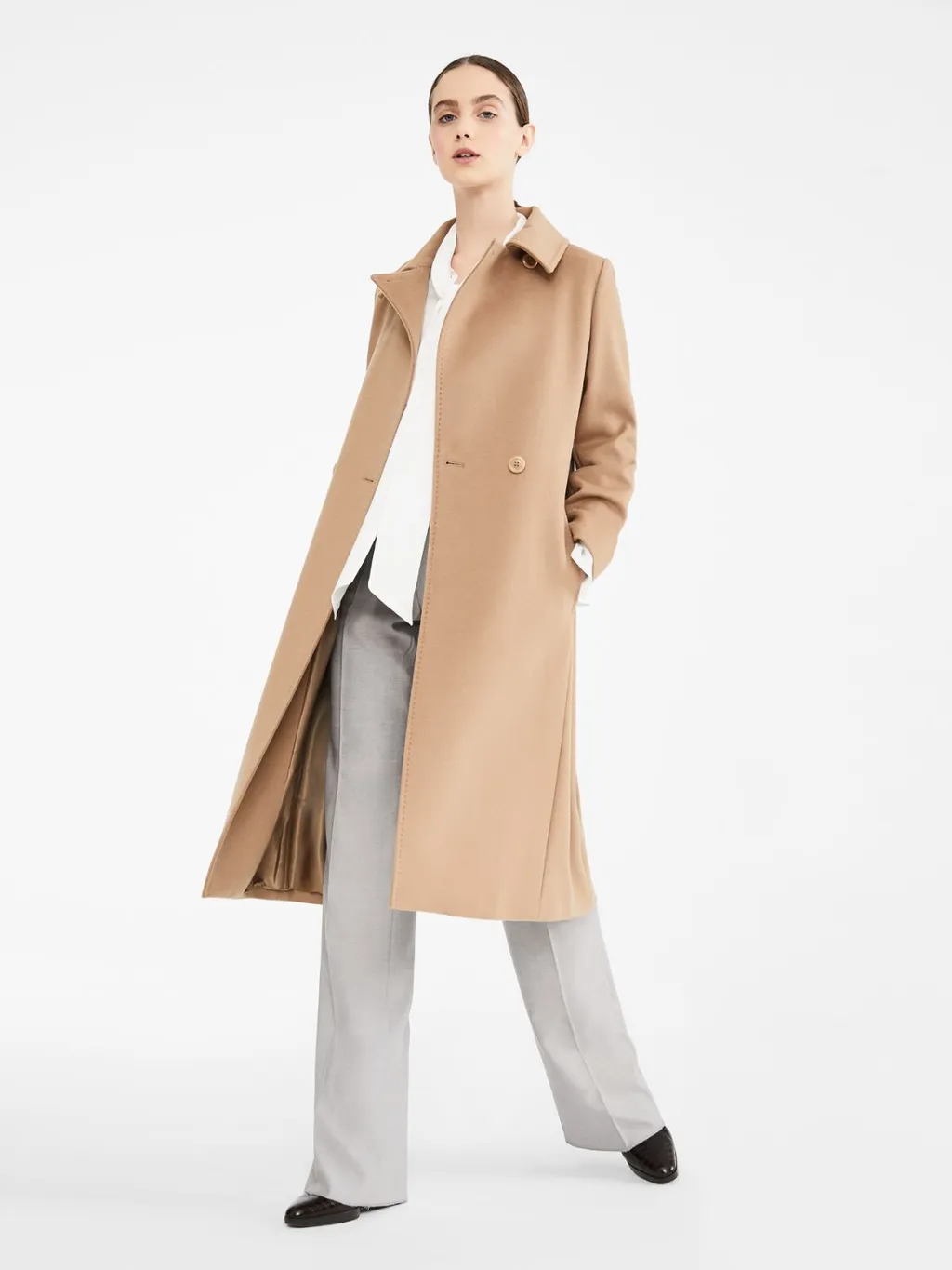 Max Mara Studio Double-Breasted Belted Coat