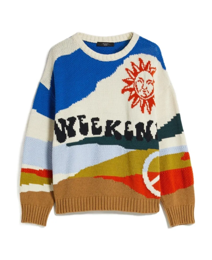 Intarsia Knitted Pullover