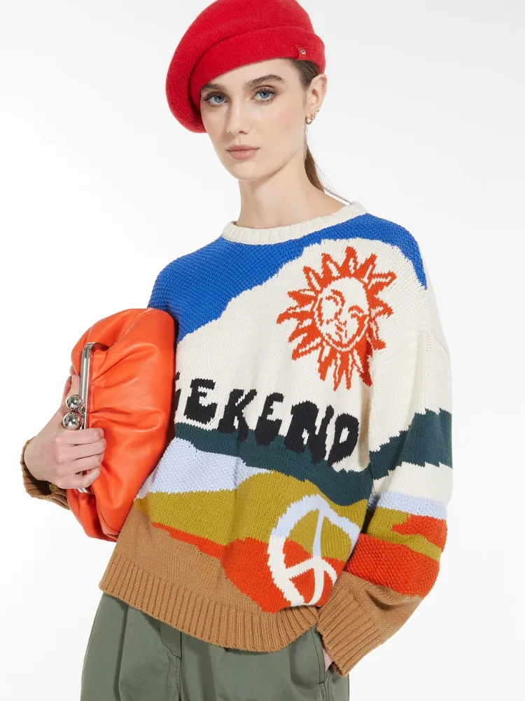 Intarsia Knitted Pullover