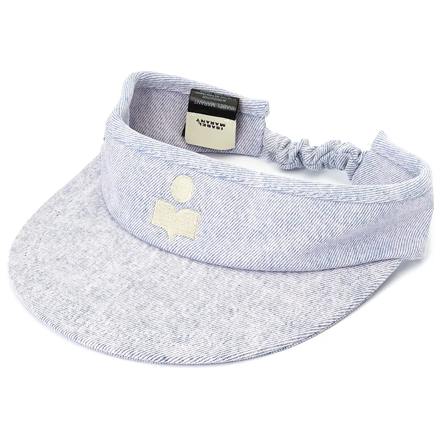 Logo-Embroidered Denim Visor Cap