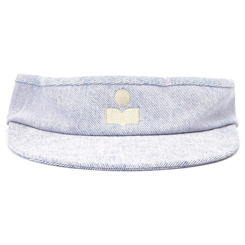 Logo-Embroidered Denim Visor Cap