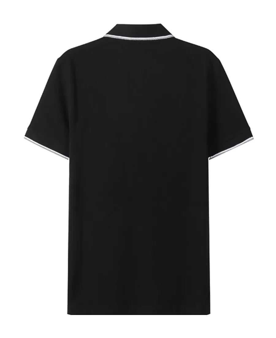 Contrasting-Trim Polo Shirt