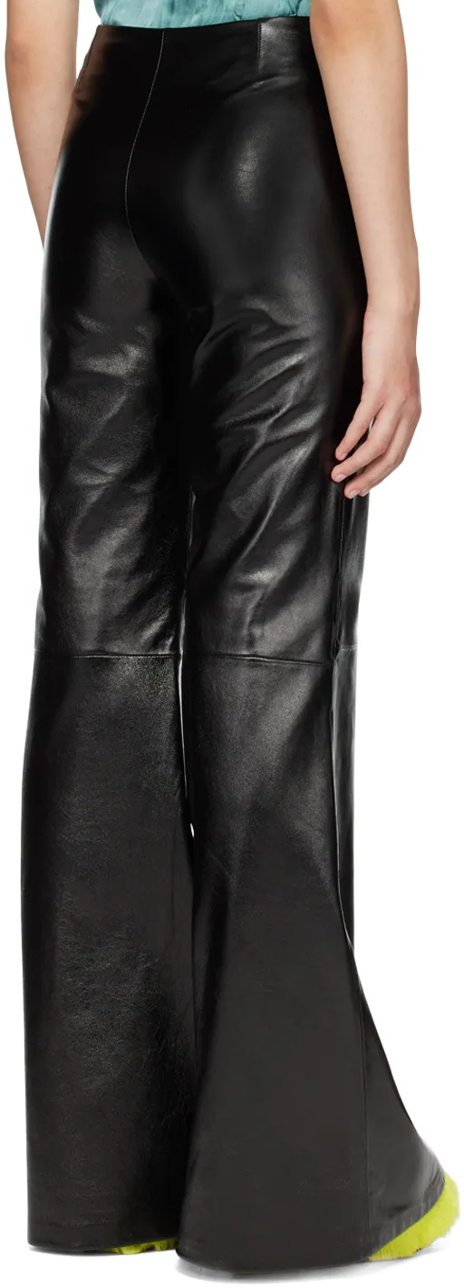 Lambskin Wide-Leg Trousers