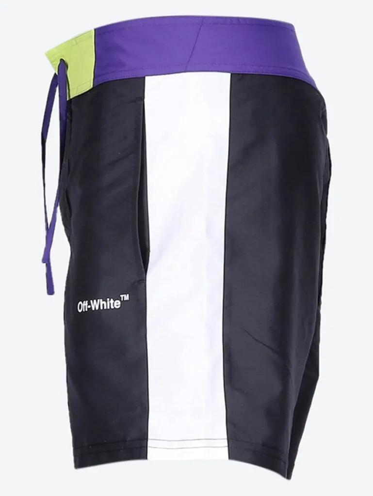 Off-White Logo Printed Drawstring Swim Shorts