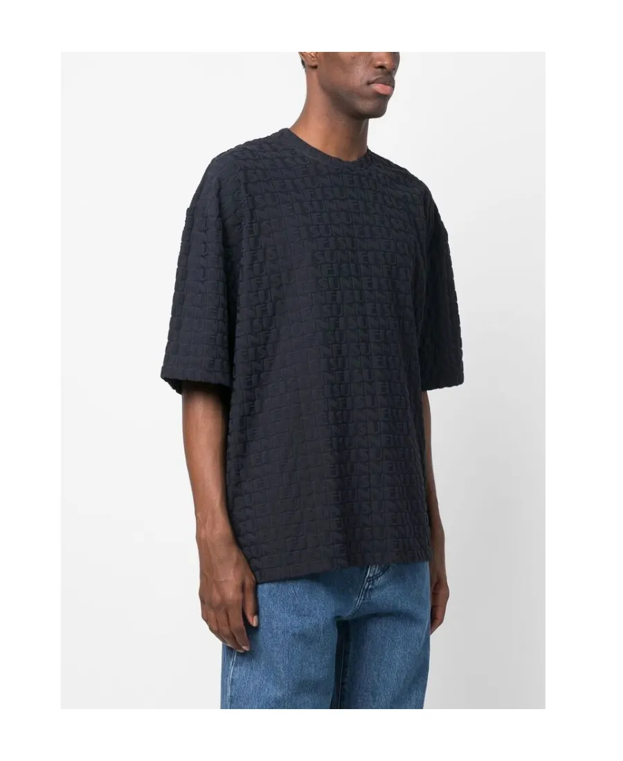 Sunnei Logo Embossed Crewneck T-Shirt