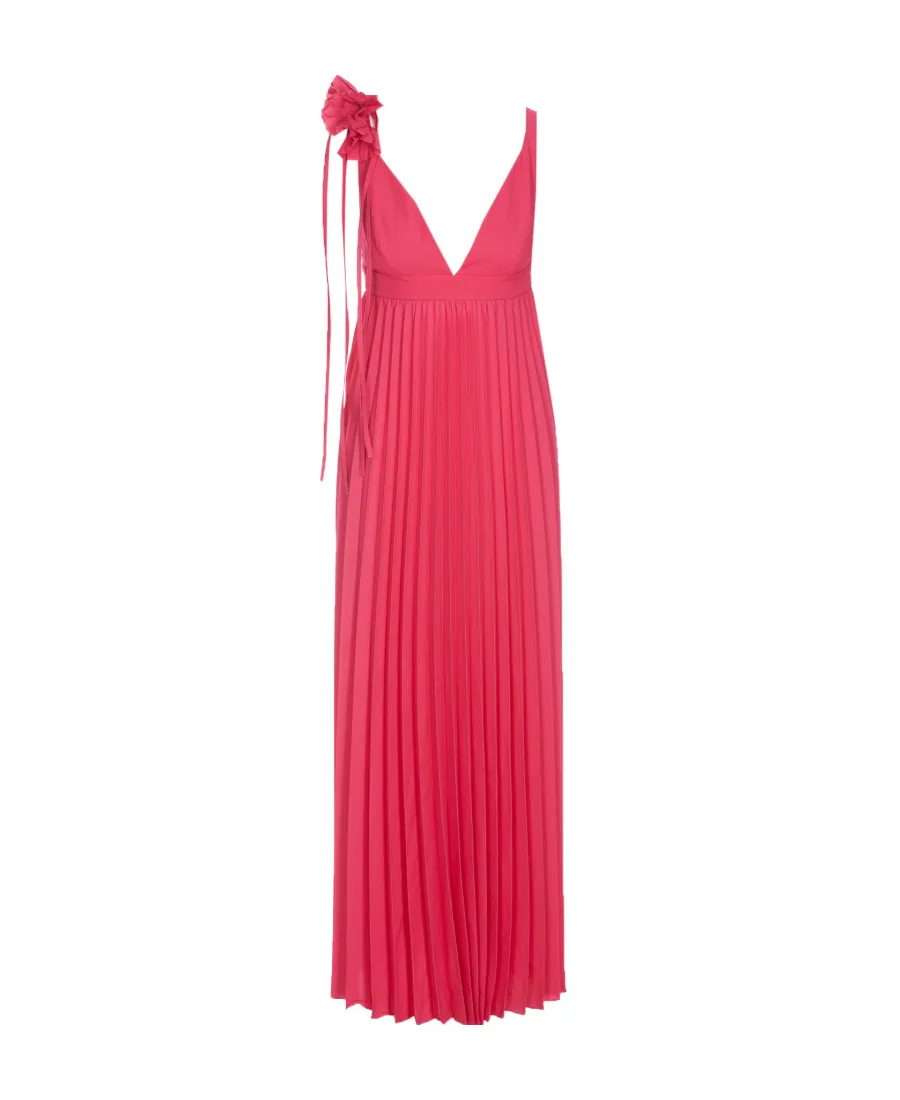 P.A.R.O.S.H. Floral Embellished Sleeveless Flared Dress