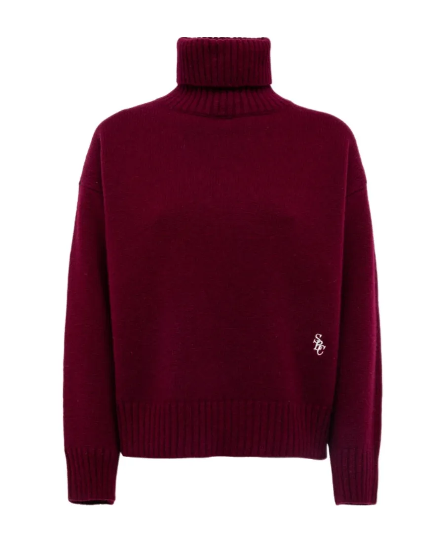 Sporty & Rich Logo Embroidered Knitted Sweater